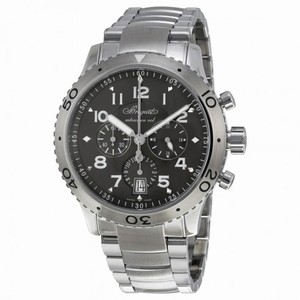 Breguet Transatlantique Type XXI Flyback Ruthenium Dial Stainless Steel Men's Watch 3810ST92SZ9