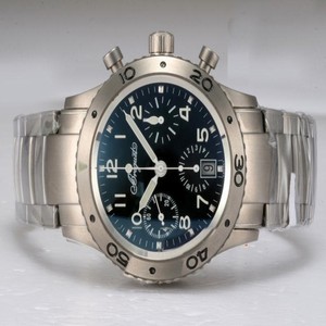 Breguet Type XXI 3800ST/92/SW9 Titanium Bezel Blue Dial Silver Stainless Steel Strap Watch