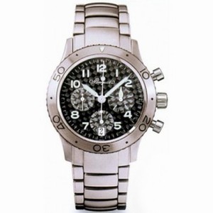 Breguet XX Transatlantique Black Dial Titanium Leather Men's Chronograph Watch 3820TIK2TW9
