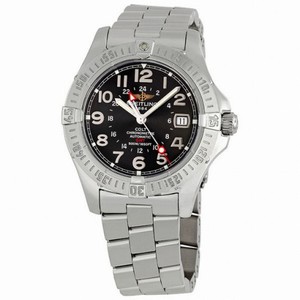 Breitling Aeromarine Colt GMT Steel Black Men's Watch A3235011-B715SS