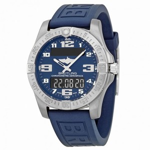 Breitling Aerospace Blue Dial Blue Rubber Men's Watch E7936310-C869BLPT