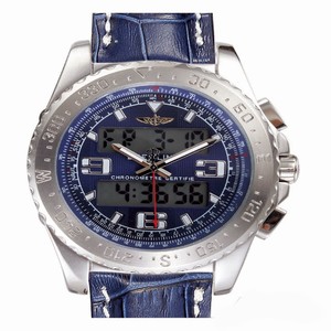 Breitling Airwolf E7936210/C787-3RT Blue Cow Leather Strap Round Mens Watch