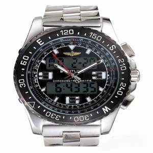 Breitling Airwolf Raven E65062 Black Dial Quartz 43.5mm Watch