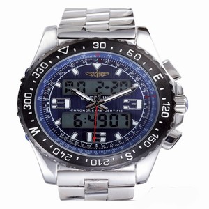 Breitling Airwolf Raven E65362 Stainless Steel Bezel Blue Dial Blue Stainless Steel Strap Watch