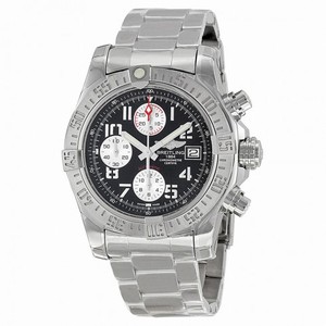 Breitling Avenger II Black Dial Chronograph Stainless Steel Automatic Men's Watch A1338111-BC33SS