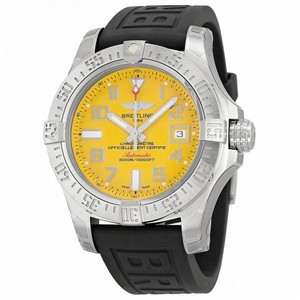 Breitling Avenger II Seawolf Automatic Yellow Dial Rubber Men's Watch A1733110-I519BKPT3