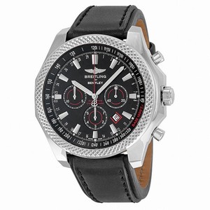 Breitling Bentley Barnato Black Dial Black Leather Automatic Men's Watch A2536824-BB11BKLT