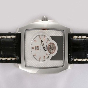 Breitling Bentley Flying B A2836212/Q533 Black Ostrich Leather Strap 38x57mm White Dial Watch