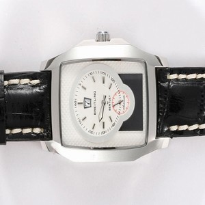 Breitling Bentley Flying B Silver/Grey Black Dial Rubber Stainless Steel Case Mens Watch