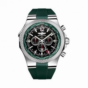 Breitling Bentley GMT Black Dial Rubber Men's Watch A47362S4-B919GRRS