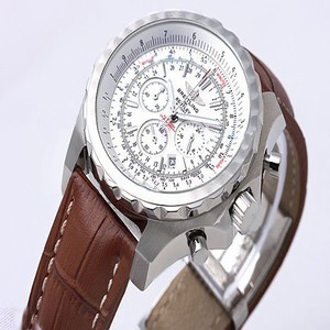 Breitling Bentley Motors 6.75 A44362 White Dial Round Stainless Steel Case Watch