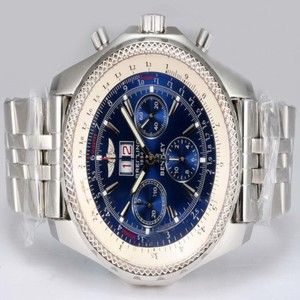 Breitling Bentley Motors 6.75 Blue Dial Blue Dial Automatic Stainless Steel Bezel Watch