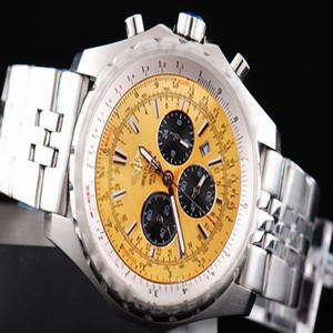 Breitling Bentley Motors A2536212/Q522 Round Quartz Yellow Dial Watch