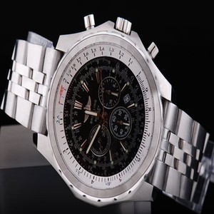 Breitling Bentley Motors A25363 Mens Round Silver Stainless Steel Strap Watch