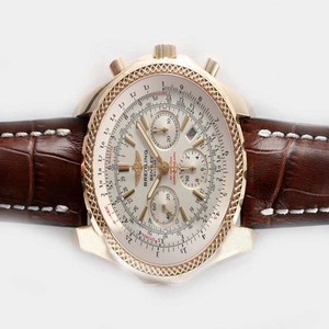 Breitling Bentley Motors A2536313/B686-2LD 49mm 18K Gold Case Pink Dial Watch