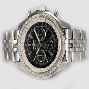 Breitling Bentley Motors Black Dial Stainless Steel Case 49mm Mens Watch