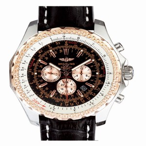 Breitling Bentley Motors GMT A2536212/Q502-970A Black Cow Leather Strap Black Dial Round Watch
