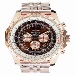 Breitling Bentley Motors GMT R2536712/B953 Rose Gold Stainless Steel Strap Black Dial Round Watch