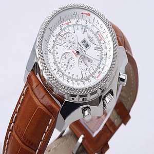 Breitling Bentley Motors Grey Dial Automatic Round White Dial Watch