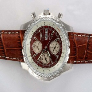 Breitling Bentley Motors GT A1336313/Q570-2CD Mens Round Brown Crocodile Leather Strap Watch