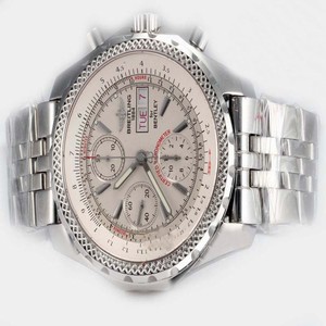 Breitling Bentley Motors GT Grey Dial Silver Stainless Steel Strap Mens Round Watch