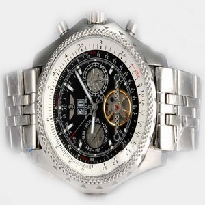 Breitling Bentley Motors Mulliner Tourbillon Beige Dial Black Dial Quartz Chronograph Round Watch