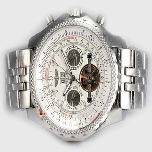Breitling Bentley Motors Mulliner Tourbillon Beige Dial Mens 49mm Stainless Steel Case Watch