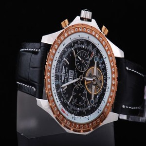 Breitling Bentley Motors Mulliner Tourbillon Beige Dial Mens Stainless Steel Case Round Watch