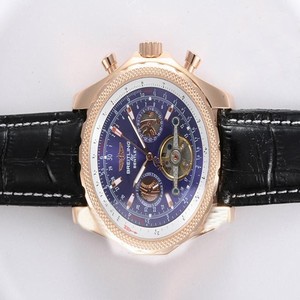 Breitling Bentley Motors Mulliner Tourbillon Beige Dial Quartz Chronograph Blue Dial 49mm Watch