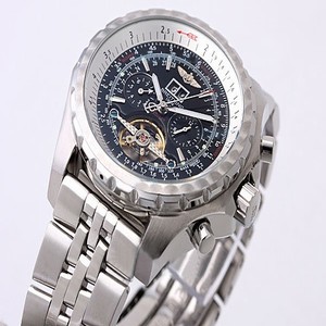Breitling Bentley Motors Mulliner Tourbillon Beige Dial Stainless Steel Case Round Blue Dial Watch
