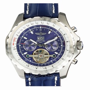 Breitling Bentley Motors Mulliner Tourbillon H18841 Blue Cow Leather Strap 48.7mm Blue Dial Watch