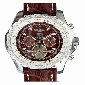 Breitling Bentley Motors Mulliner Tourbillon H18841 Round Midsize Brown Cow Leather Strap Watch