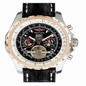 Breitling Bentley Motors Mulliner Tourbillon j18841 Automatic Black Dial Rose Gold Bezel Watch