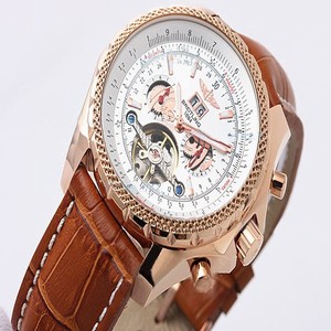 Breitling Bentley Motors Mulliner Tourbillon L18841 Mens 49mm 18K Gold Case Watch