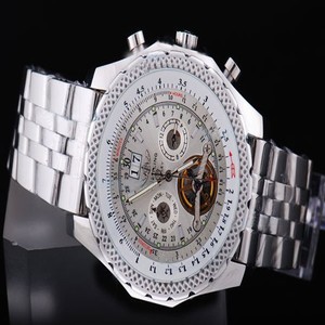 Breitling Bentley Motors Mulliner Tourbillon L18841 Stainless Steel Case Grey Dial Round Watch