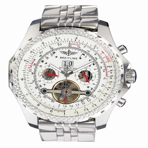 Breitling Bentley Motors Mulliner Tourbillon L18841 Stainless Steel Case White Dial Watch