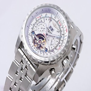 Breitling Bentley Motors Mulliner Tourbillon L18841 White Dial Stainless Steel Case Round Watch