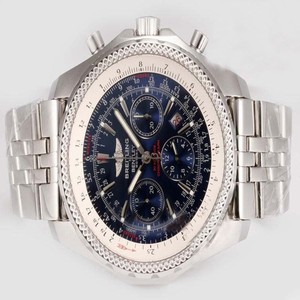 Breitling Bentley Motors T A25363 White Stainless Steel Strap Mens Round Watch