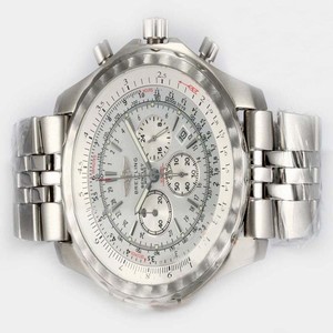 Breitling Bentley Motors T A2536313/G552-974A Round Silver Stainless Steel Strap White Dial Watch