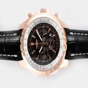 Breitling Bentley Motors T Black Dial Stainless Steel Bezel Black Stainless Steel Strap Mens Watch