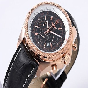Breitling Bentley R2536712/B953 Black Dial 46mm Black Cow Leather Strap Watch