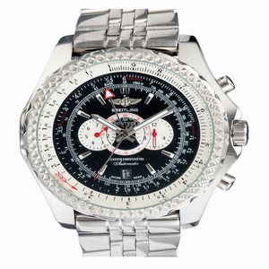 Breitling Bentley Supersports A2636416/BB64-SS White Stainless Steel Strap Black Dial Round Watch