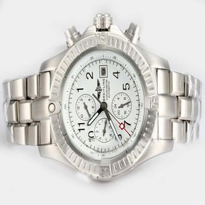 Breitling Chrono Avenger A13370 Stainless Steel Case White Dial Round Watch