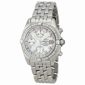 Breitling Chrono Galactic Mother of Pearl Diamond Dial Men's Watch A13358LA-A578SS