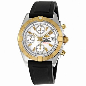 Breitling Chrono Galactic White Dial Black Rubber Strap Men's Watch C13358L2-A685BKPD