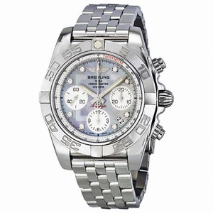 Breitling Chronomat 41 Automatic Diamond Mother of Pearl Dial Men's Watch AB014012-G712SS