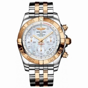 Breitling Chronomat 41 Mother of Pearl Diamond Dial Men's Watch CB014012-A723TT