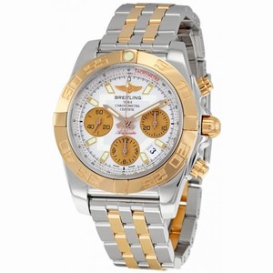 Breitling Chronomat 41 Silver Dial Chronograph Men's Watch CB014012-G713TT