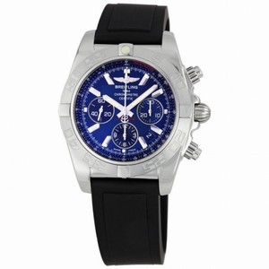 Breitling Chronomat 44 Automatic Chronograph Blue Dial Men's Watch AB011011-C789