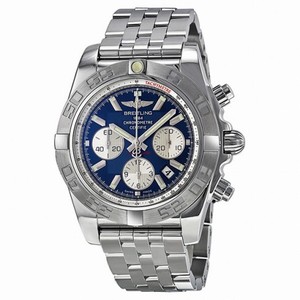 Breitling Chronomat 44 Automatic Chronograph Blue Dial Stainless Steel Men's Watch AB011011-C788SS